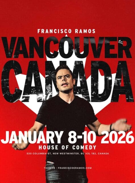 La comunidad venezolana se ríe en VancouverLa Venezuelan Canadian Society of BC (VCSBC) te invita al primer show de Francisco Ramos @framoscomedy en Vancouver 😂
Un comediante que nos hace reír de lo que somos, de lo que vivimos y de todo lo que solo los latinos entendemos.📅 January 8–10, 2026
📍 House of Comedy – 530 Columbia St, New Westminster👉 https://bc.houseofcomedy.net/Ven con tu gente, apoya a la comunidad y prepárate para una noche de risas brutales.
¡No te lo pierdas! #vancouver #venezolanosenvancouver #vancouvercomedy
