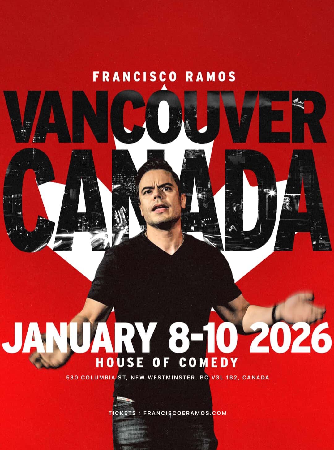 La comunidad venezolana se ríe en VancouverLa Venezuelan Canadian Society of BC (VCSBC) te invita al primer show de Francisco Ramos @framoscomedy en Vancouver 😂 Un comediante que nos hace reír de lo que somos, de lo que vivimos y de todo lo que solo los latinos entendemos.📅 January 8–10, 2026 📍 House of Comedy – New Westminster👉 https://bc.houseofcomedy.net/Ven con tu gente, apoya a la comunidad y prepárate para una noche de risas brutales. ¡No te lo pierdas! #vancouver #venezolanosenvancouver #vancouvercomedy