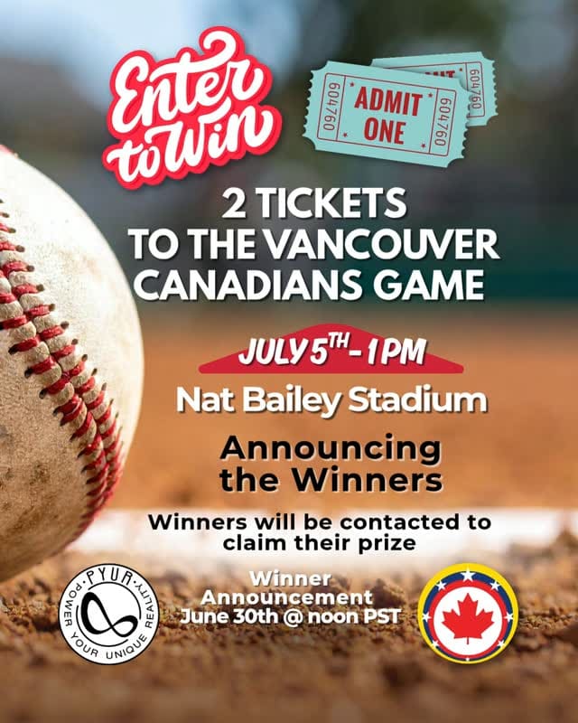 Congratulations to our raffle winners!
Thanks to everyone who participated in our raffle for 2 tickets to the Vancouver Canadians Baseball Game - Sponsored by @pyurbeverages
Winners will be contacted via DMs to claim your prize.

Didn't Win?
You can still help our fundraising campaign and buy tickets to the same game.

Every ticket helps support earthquake relief efforts for families affected in Venezuela🇻🇪❤️
Buy Tickets 🎟️ https://www.gofevo.com/event/VCSBC0705