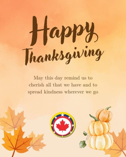 Los corazones agradecidos alegran la temporada. Hoy celebramos la unión, la bondad y todas las bendiciones que nos rodean. Deseamos a todos un cálido y alegre Día de Acción de Gracias! ----Los corazones agradecidos hacen que esta temporada brille más. Hoy celebramos la unión, la bondad y todas las bendiciones que nos rodean. ¡Les deseamos un Día de Acción de Gracias lleno de alegría! #Thanksgiving #Gratitude #Togetherness #vcsbc #venezolanosenbc