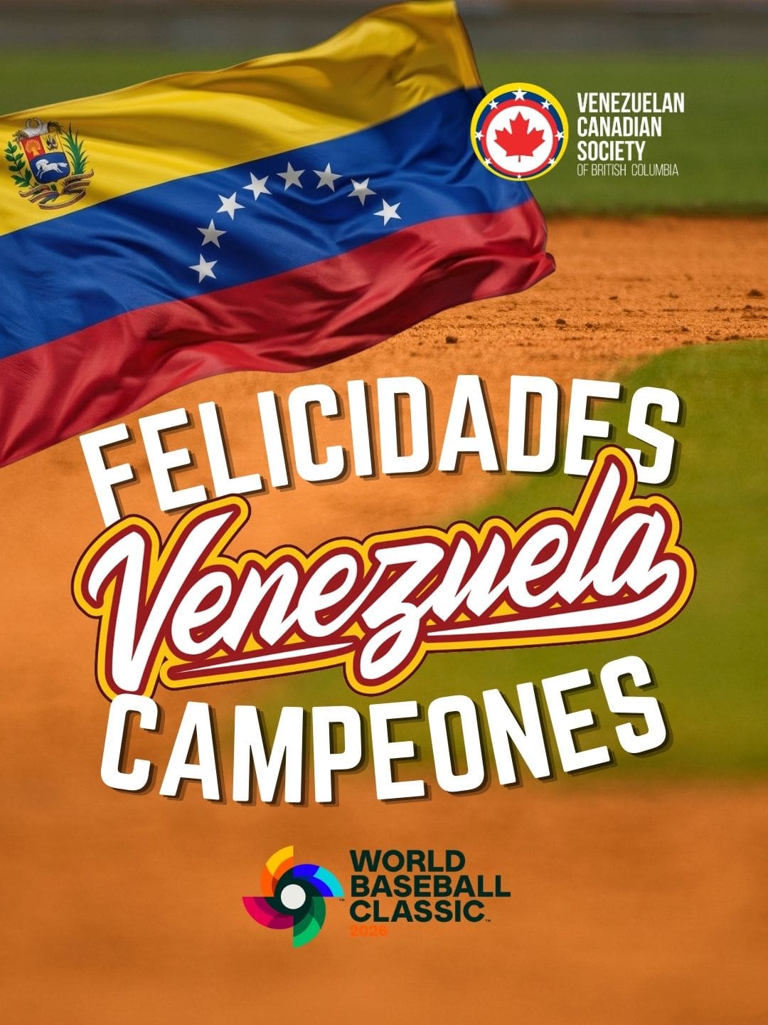 Orgullo total por la selección venezolana de béisbol por conquistar la WBC. Un triunfo que une a todo un país y demuestra talento, disciplina y pasión. ¡Felicidades, campeones!
-
Proud of the Venezuelan national baseball team for winning the WBC. A victory that brings a nation together and showcases talent, discipline, and passion. Congratulations, champions!
#campeones #champions #WBC #vcsbc