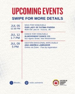 Looking for more ways to help? 🇻🇪
Join our upcoming fundraising events to support families affected by the earthquake in Venezuela. Every ticket, donation, and share makes a difference.
Donate anytime: https://vcsbc.ca/donate
#VCSBC #Venezuela #EarthquakeRelief