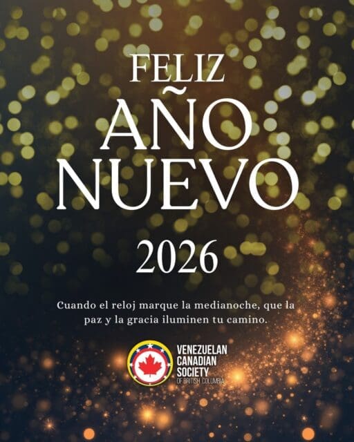 Al recibir el 2026, que este nuevo año traiga esperanza renovada, momentos significativos y oportunidades para crecer. Les deseamos paz, salud y felicidad en todo lo que está por venir.-As we welcome 2026, may this new year bring renewed hope, meaningful moments, and opportunities to grow. Wishing you peace, health, and happiness throughout the year ahead.#vcsbc #venezolanosenbc #felizañonuevo #happynewyear